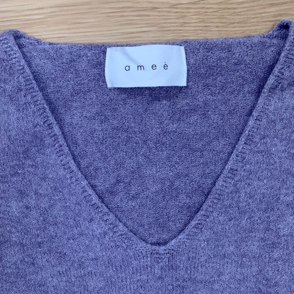 Lavender Knit Dress with Slits